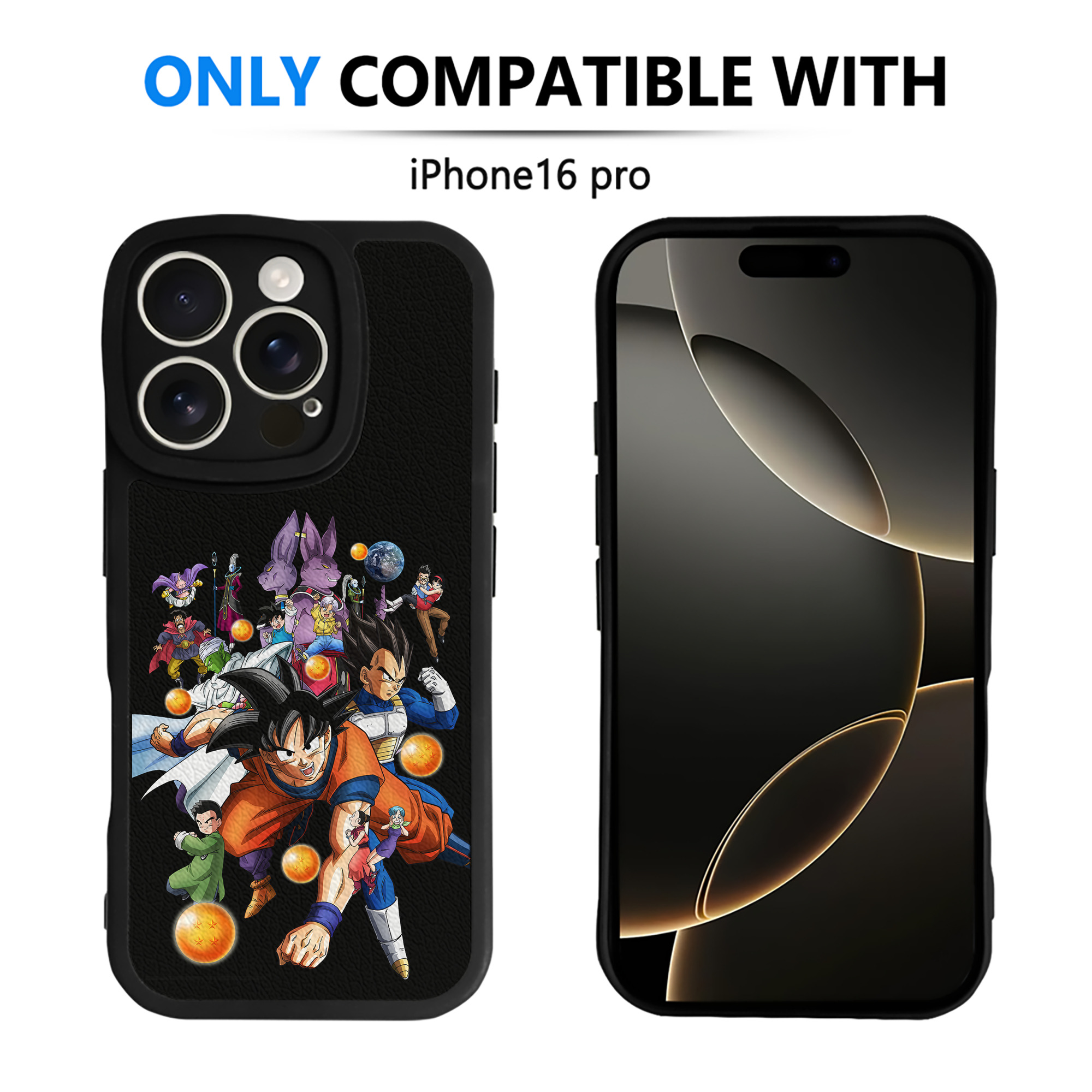 （画像用） ドラゴンボール DRAGON BALL 【iPhone 16シリーズ対応】シリコンスマホケース（レザー調） 材質：シリコン